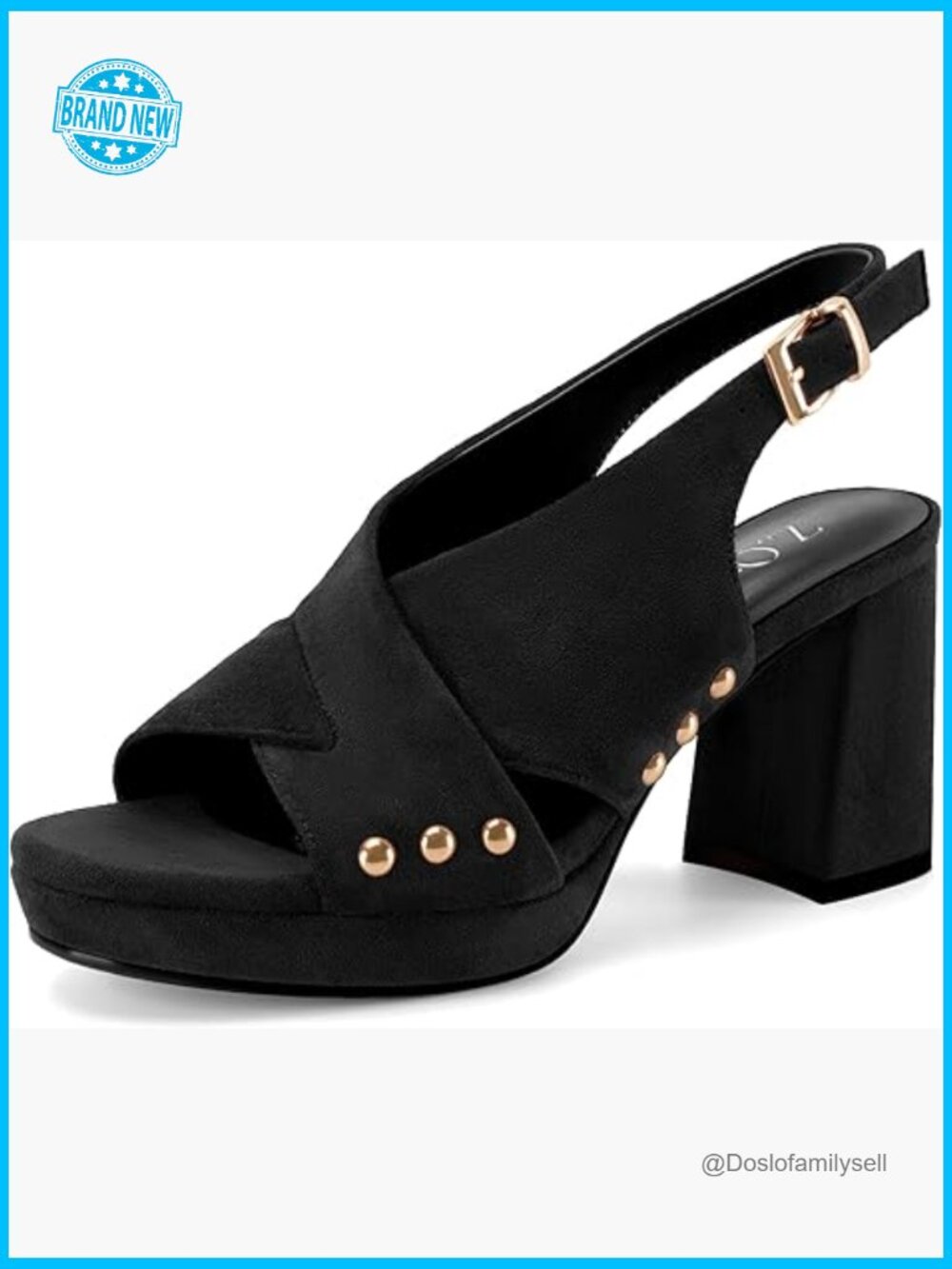 Slingback Platform Roman Sandals Chunky High Heels Open Peep Toe Ankle Strap